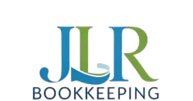 JLR Bookkeeping logo with blue and green stylized letters